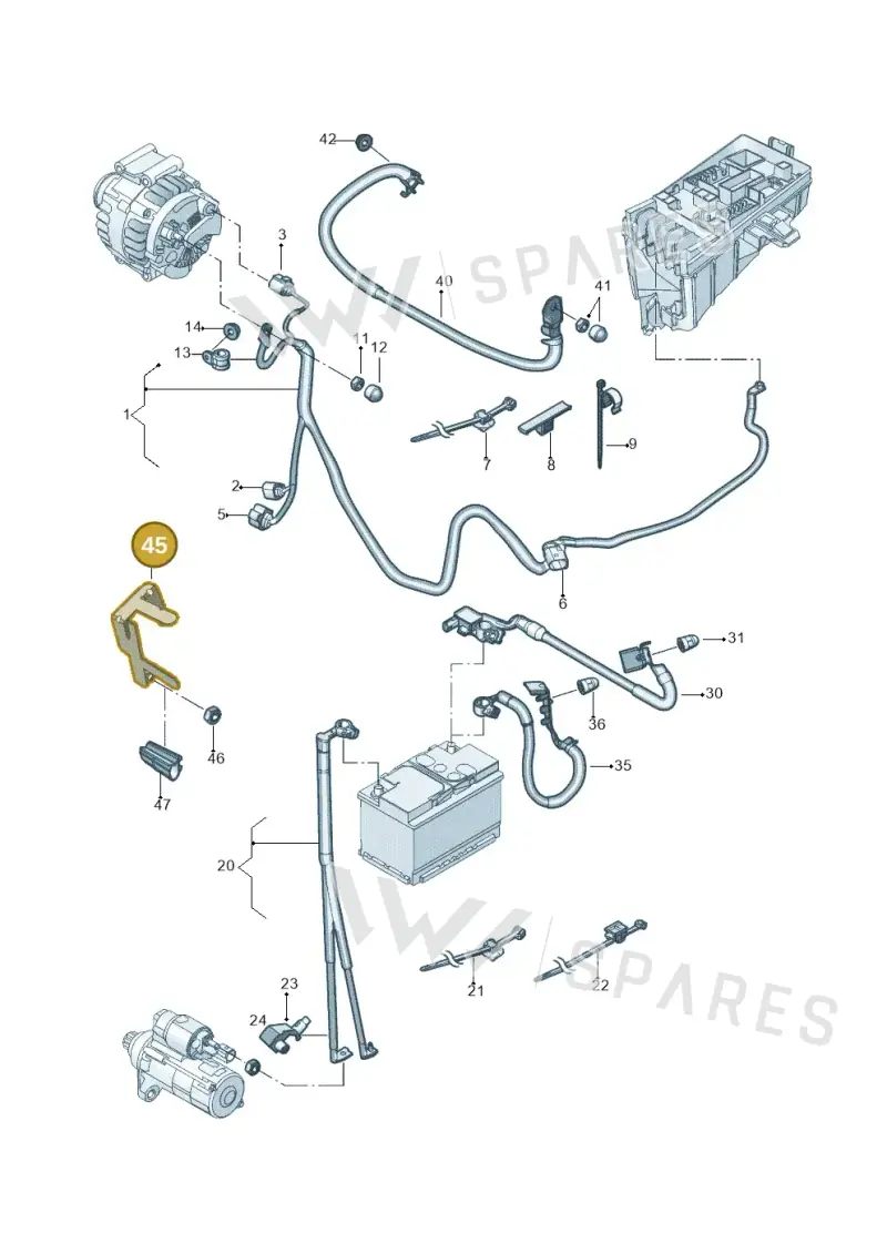 1K0971858AS — Volkswagen Tiguan 2.0 4Motion (2017-2024) diagram 833971010, position 45