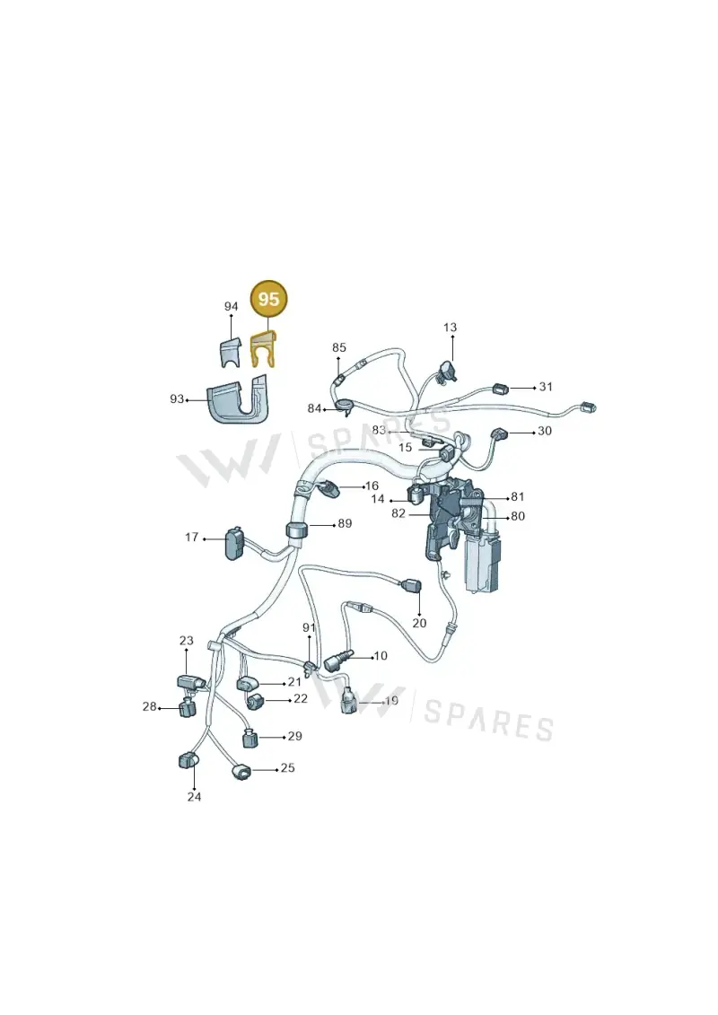 1K0971908A — Skoda Yeti (2013-2017) diagram 767971840, position 95