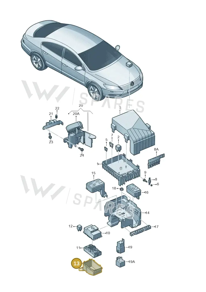 1K0971910B — Volkswagen Passat CC (2011-2016) diagram 737937200, position 13