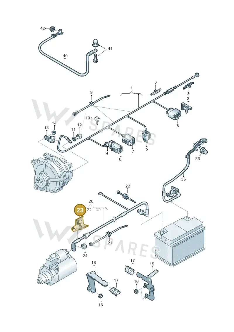 1K0971920 — Volkswagen T-Roc convertible 1.5 (2019-2024) diagram 813971010, position 23