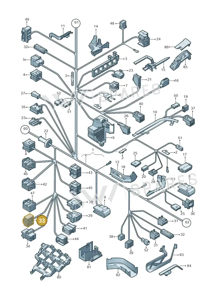 1K0972641 — Volkswagen Passat CC (2011-2016) diagram 460971830, position 33