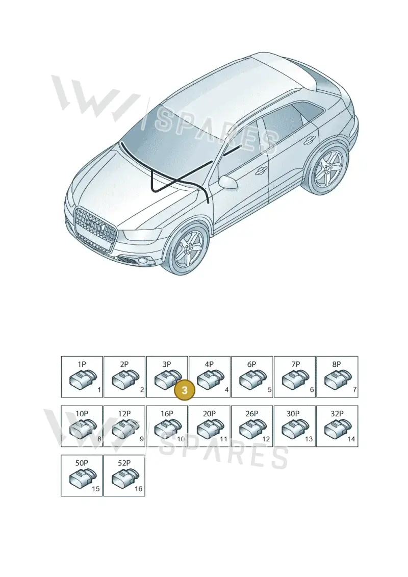 1K0972723A — Audi Q3 1.4 (2016-) diagram 728971820, position 3