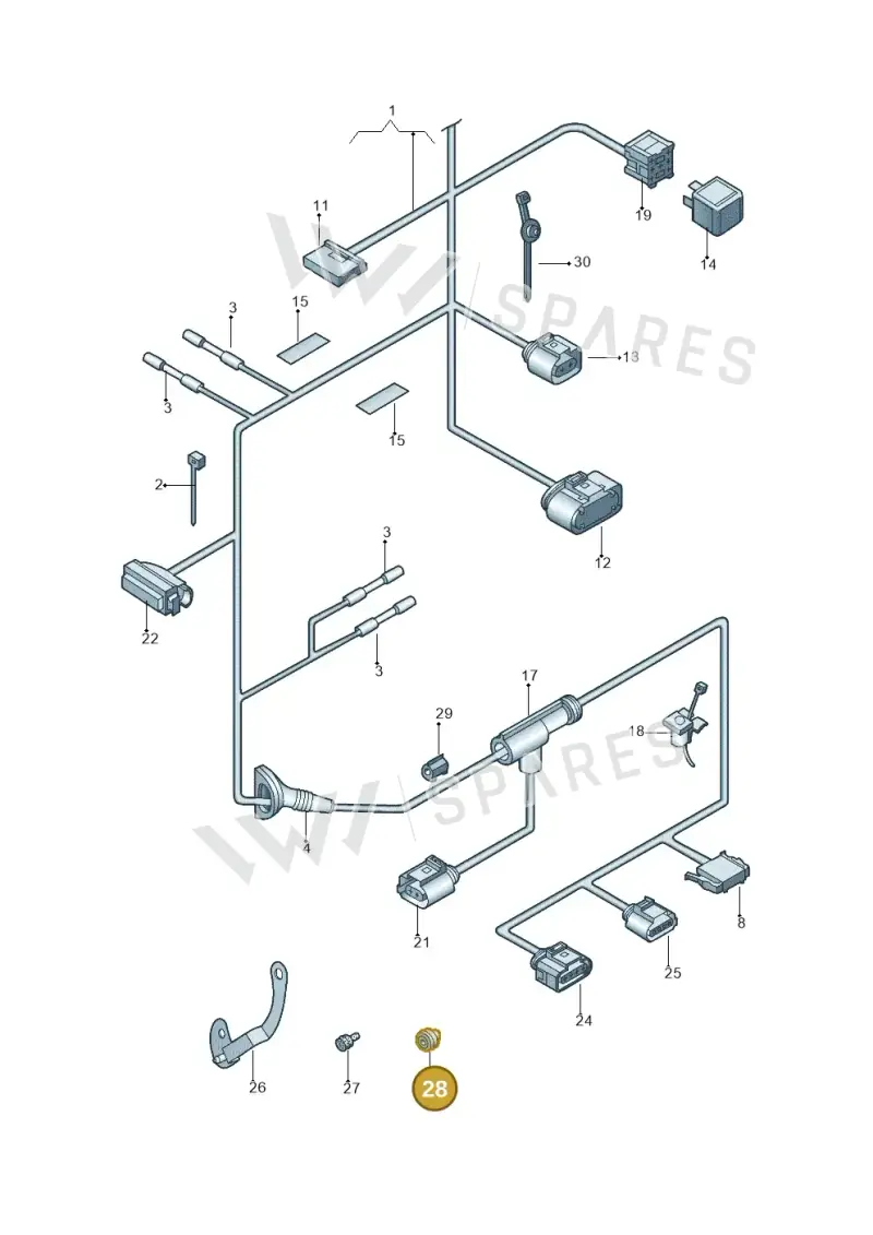 1K0972744B — Volkswagen Jetta City        "Mex"08> (2007-) diagram 623971250, position 28
