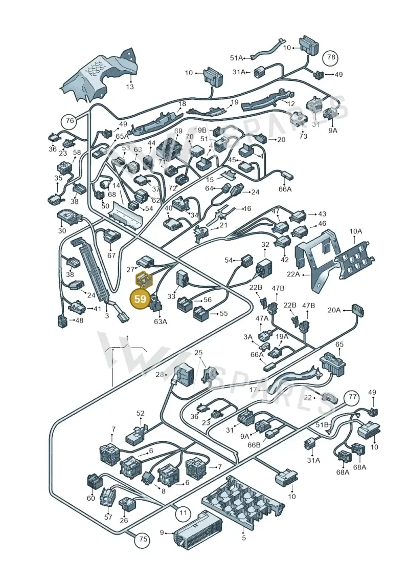 1K0972929 — Volkswagen Touran 2.0 (2010-2015) diagram 409971820, position 59
