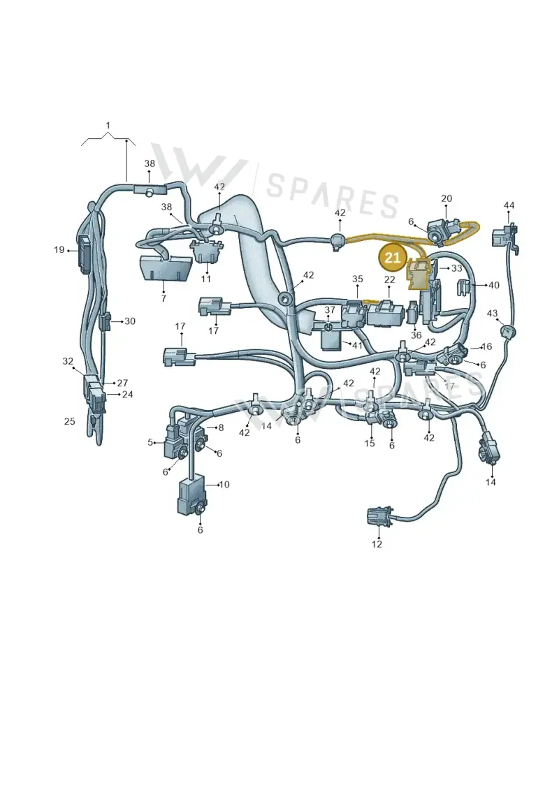 1K0972930 — Volkswagen Touareg (2014-2018) diagram 693972260, position 21