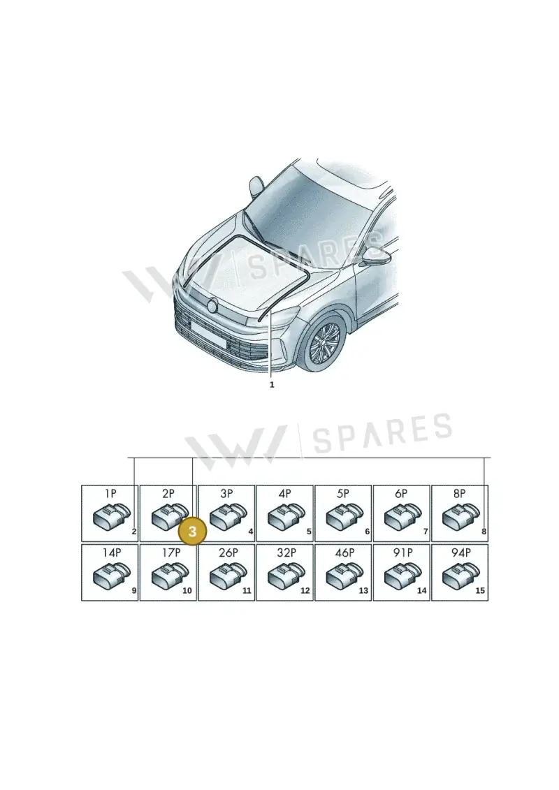 1K0973202 — Volkswagen Tiguan 2.0 (2023-) diagram 57x971800, position 3