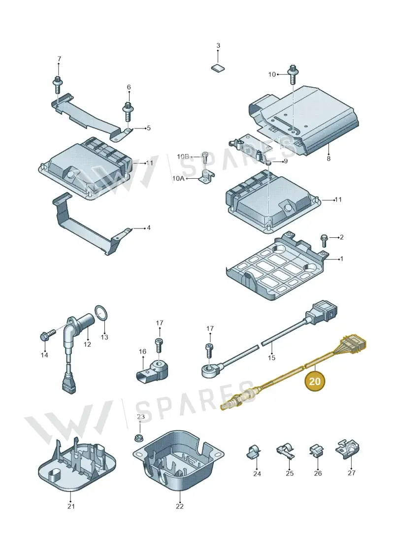 1K0998262E — Audi TTS Coupe 2.0 (2010-2014) diagram 609906000, position 20