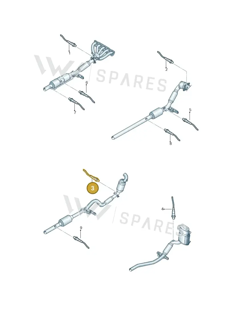 1K0998262L — Volkswagen Jetta (2014-2017) diagram 789906100, position 3
