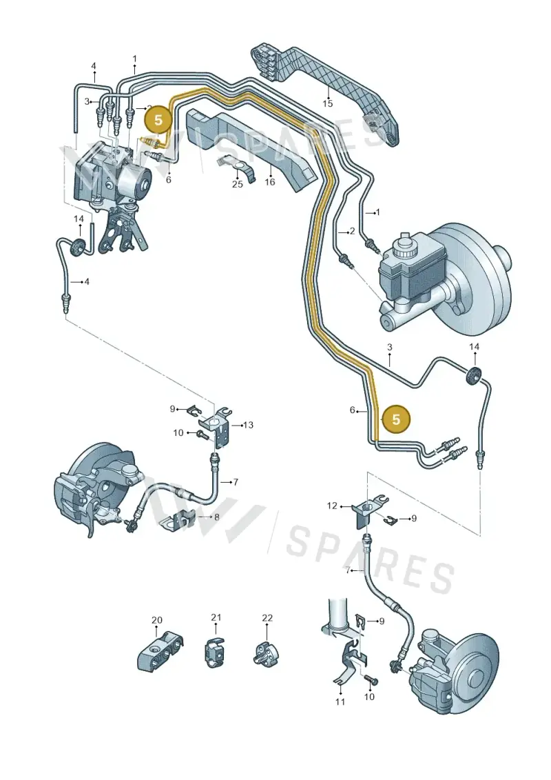 1K1614725F — Volkswagen Scirocco 2.0 (2014-2017) diagram 694611200, position 5