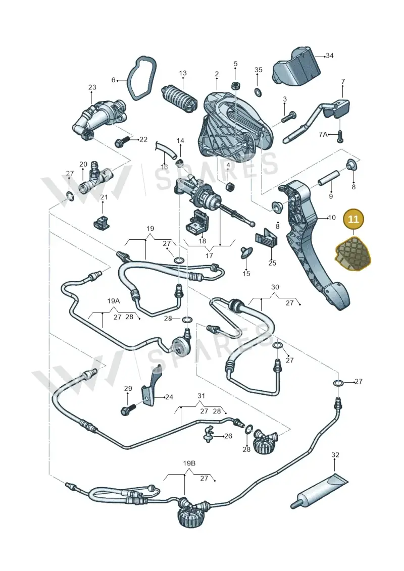1K17211749B9 — Volkswagen Beetle (2016-2019) diagram 789721025, position 11