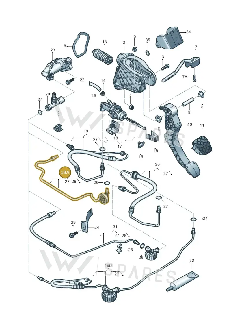 1K1721480B — Volkswagen Beetle (2016-2019) diagram 789721025, position 19A