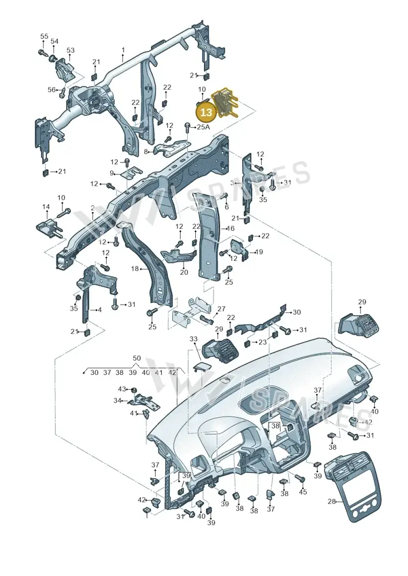 1K1857022D — Volkswagen Scirocco 2.0 (2014-2017) diagram 786857000, position 13