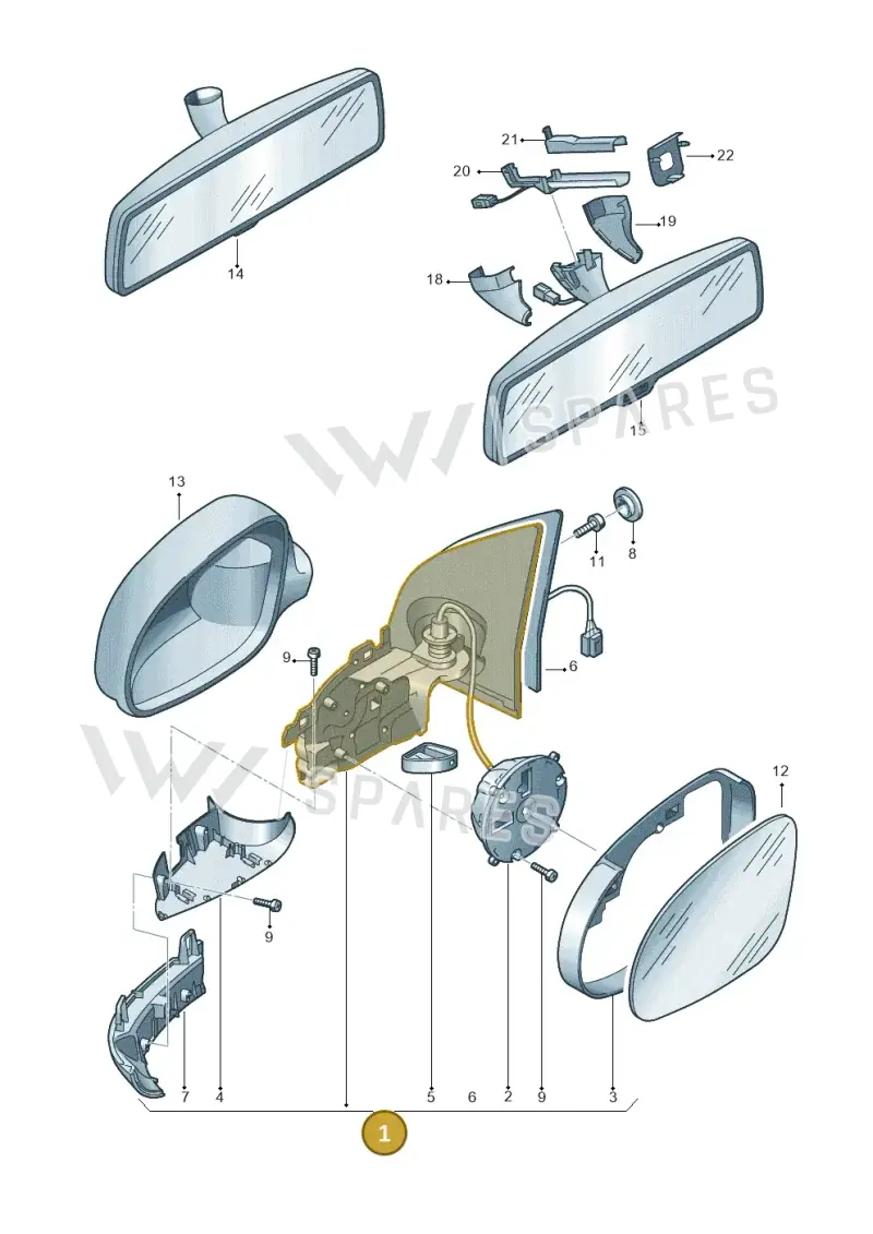 1K1857508DB9B9 — Volkswagen Jetta variant (2009-2014) diagram 420857400, position 1