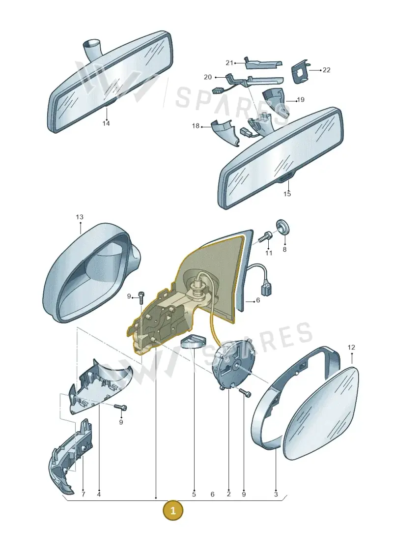 1K1857508DD9B9 — Volkswagen Jetta variant (2009-2014) diagram 420857400, position 1