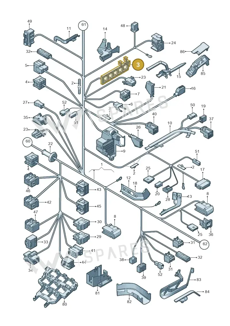 1K1937503 — Volkswagen Passat CC (2011-2016) diagram 460971830, position 3