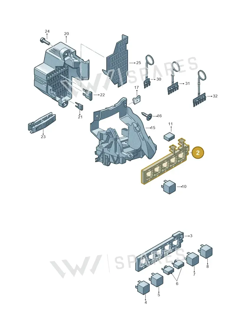 1K1937503 — Volkswagen Golf Cabriolet (2011-2016) diagram 718937000, position 2