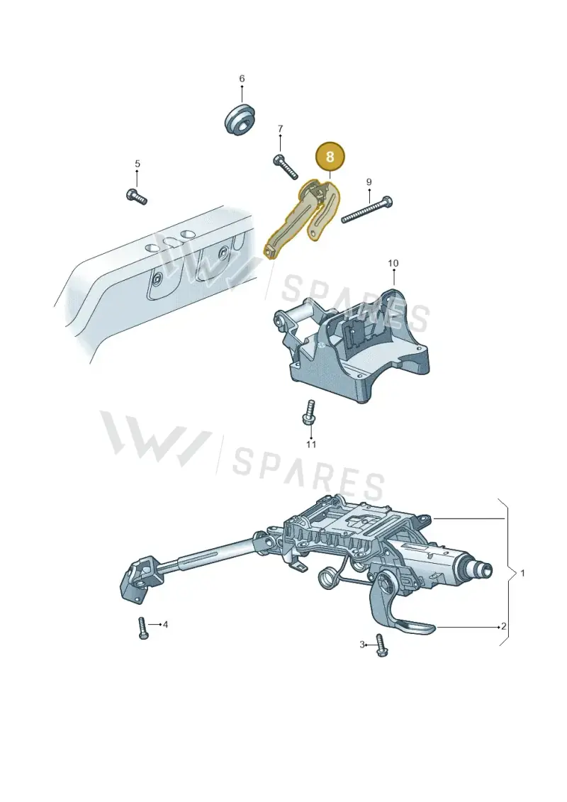 1K2419293K — Volkswagen Golf Plus (2011-2014) diagram 866419300, position 8