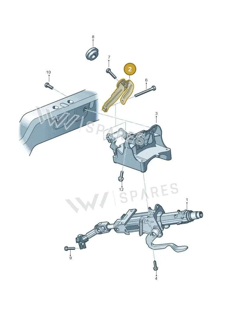 1K2419293K — Skoda Yeti (2013-2017) diagram 632419300, position 2
