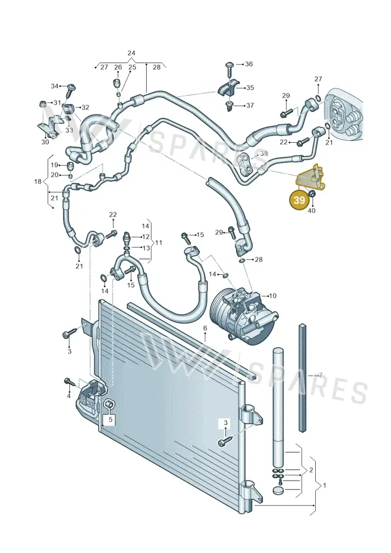 1K2820769 — Volkswagen Caddy kombi (2015-2020) diagram 866260400, position 39