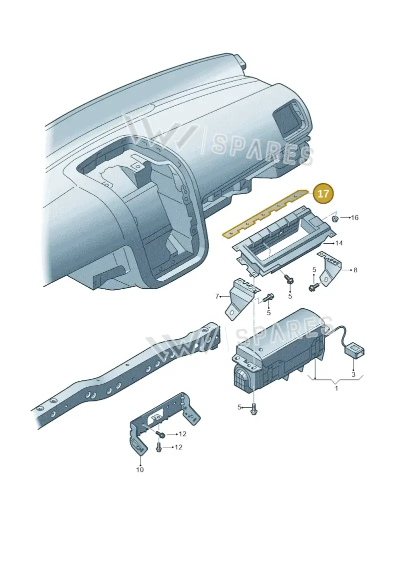 1K2880243 — Volkswagen Eos BlueMotion (2010-2015) diagram 420880100, position 17