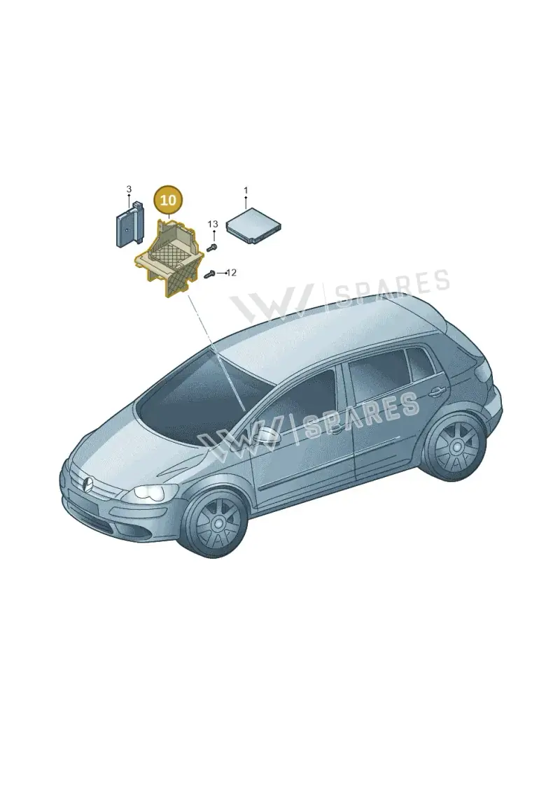 1K2971262Q — Volkswagen Golf Plus 1.6 (2009-2011) diagram 650937500, position 10