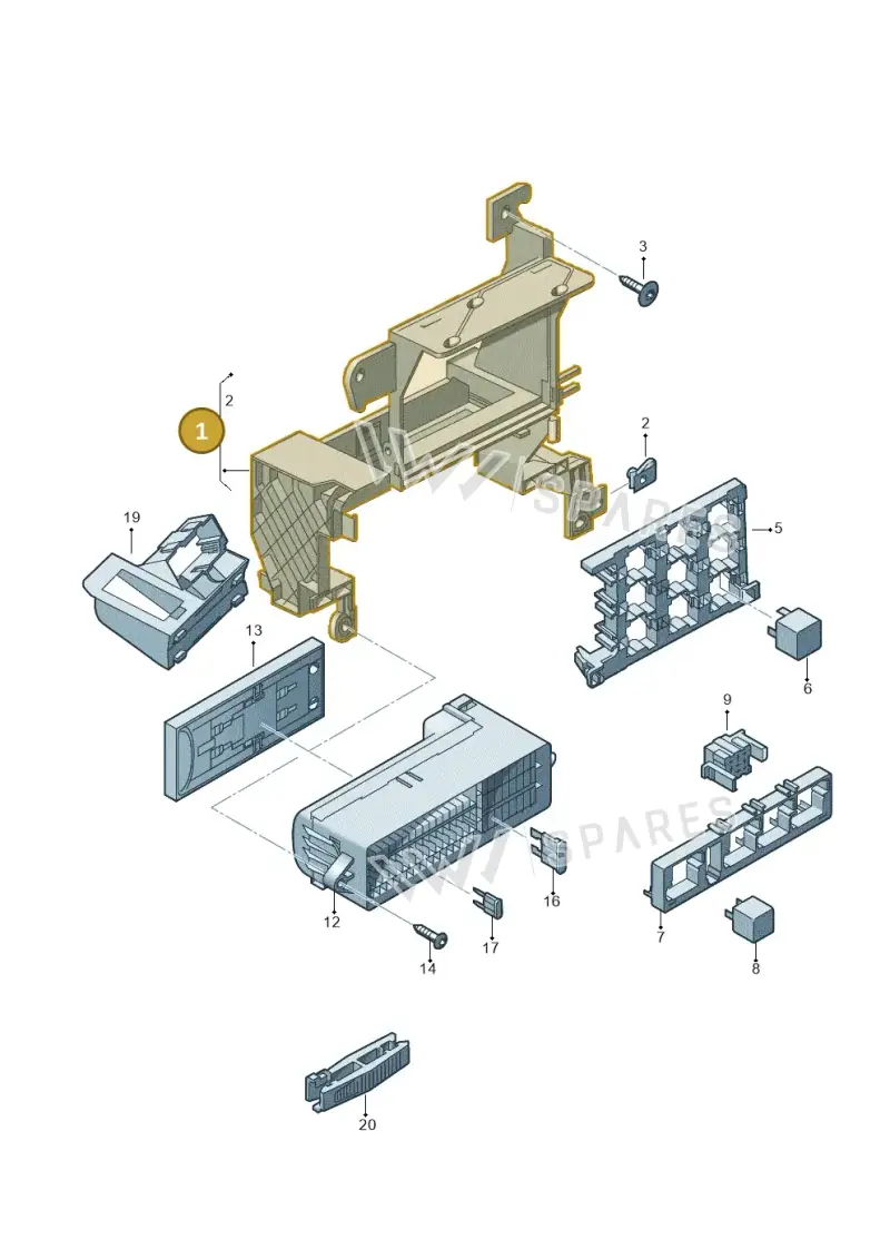 1K2971262Q — Audi Q3 (2014-2019) diagram 728937000, position 1
