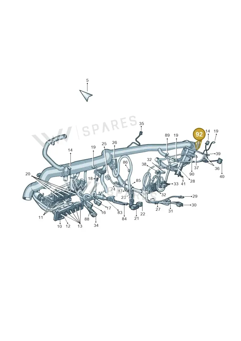 1K2971822D — Skoda Superb (2013-2015) diagram 632971870, position 92