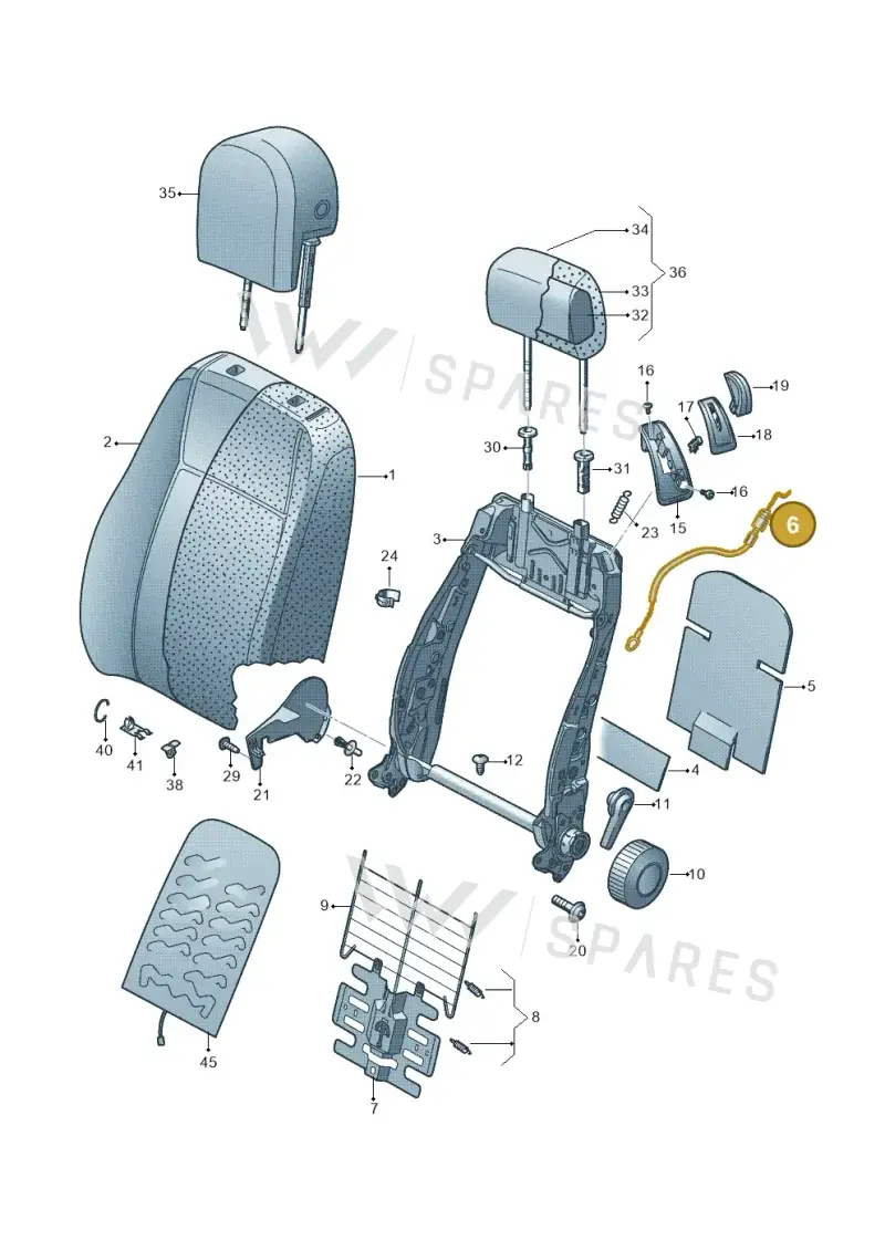 1K3881272A — Volkswagen Golf (2011-2013) diagram 729881500, position 6