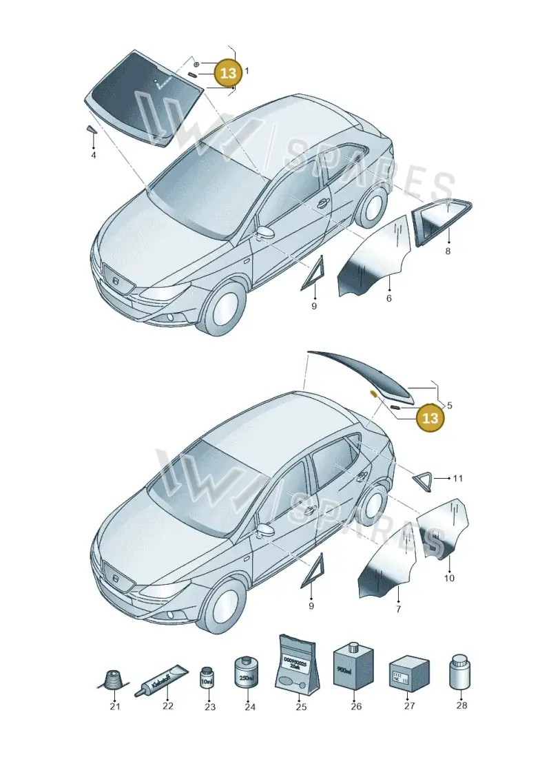 1K6845237B — SEAT Ibiza (2015-) diagram 879845000, position 13