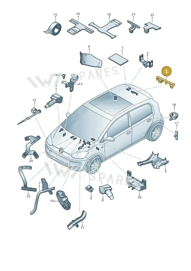 1K6937545K — Volkswagen E-up! (2016-2023) diagram 772972010, position 1