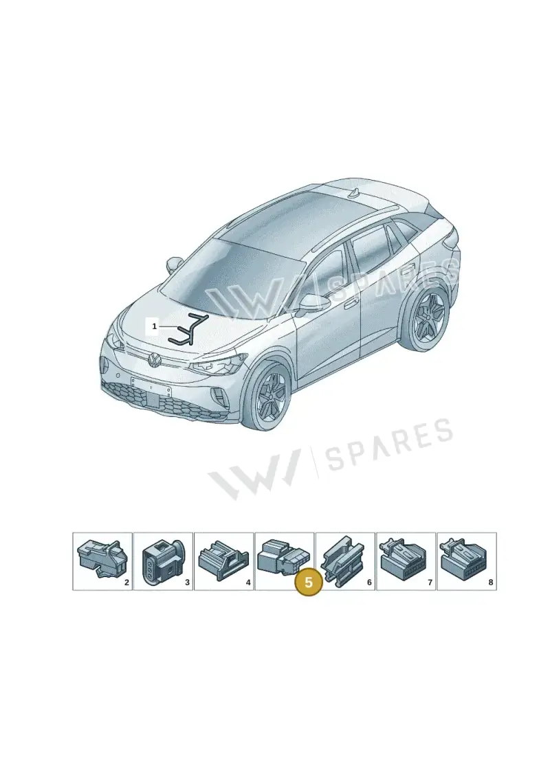 1K8972718 — Volkswagen ID.6 X (2021-) diagram 12d972061, position 5