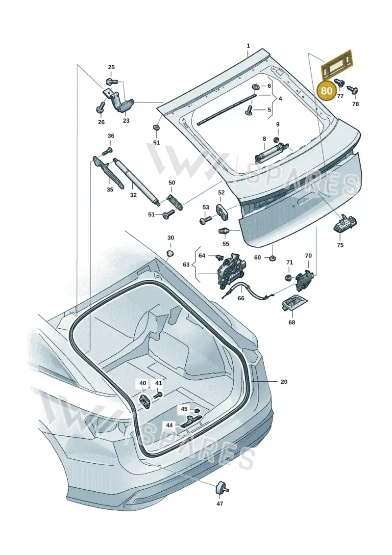 1KM827211B — Volkswagen ID.7 Limousine Pro (2023-) diagram 14b827000, position 80