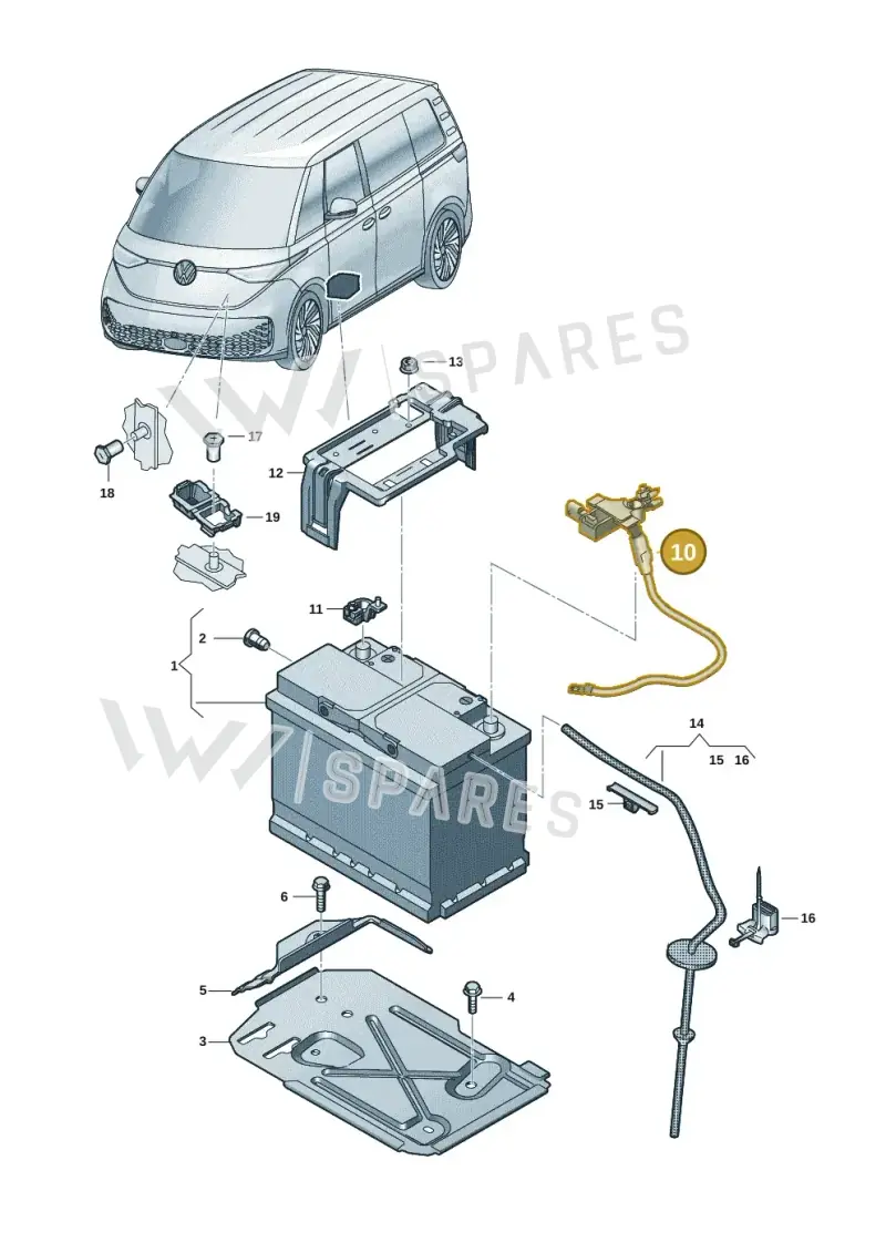 1N3915181A — Volkswagen ID. Buzz (2022-2025) diagram 15a915010, position 10