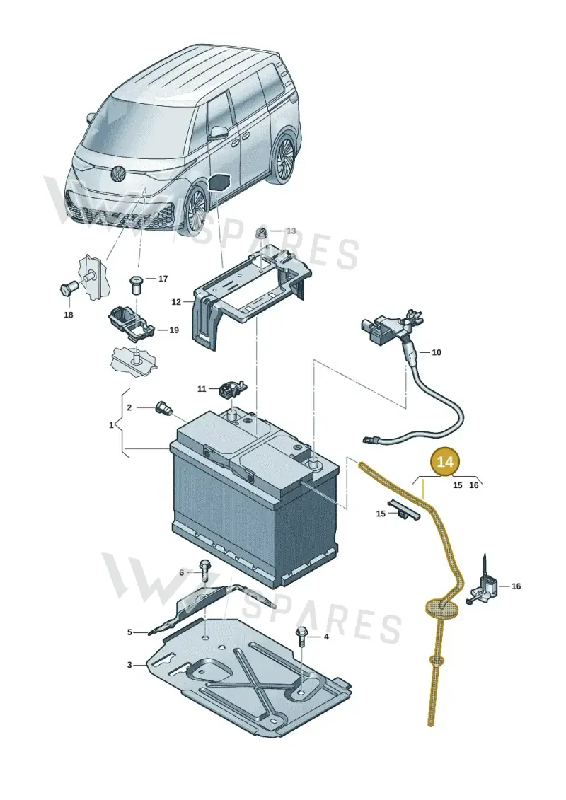 1N3955667 — Volkswagen ID. Buzz (2022-2025) diagram 15a915010, position 14