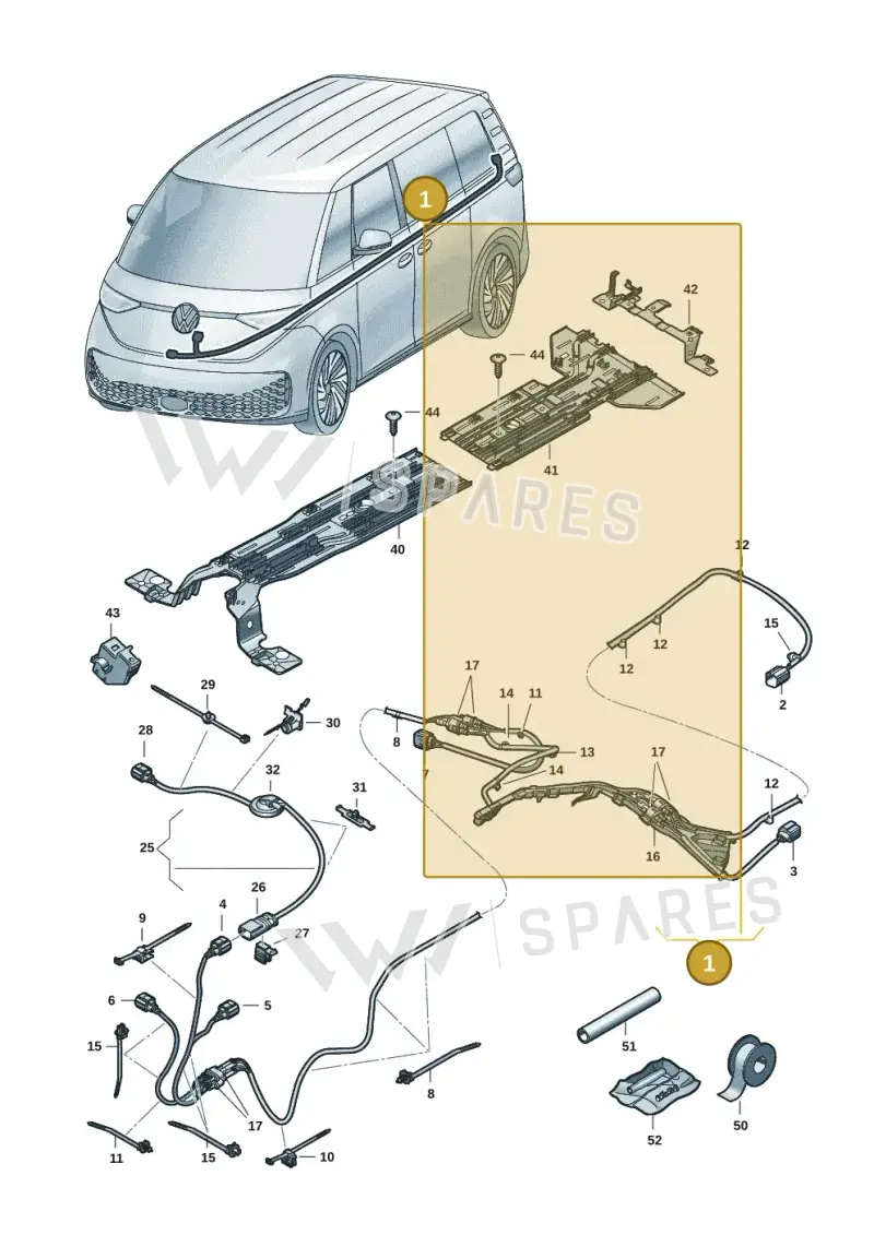 1N3971398C — Volkswagen ID. Buzz (2022-2025) diagram 15a970200, position 1