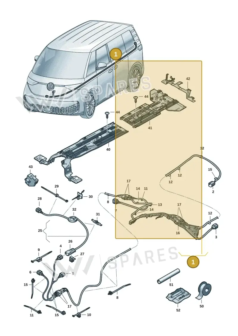 1N3971398M — Volkswagen ID. Buzz (2022-2025) diagram 15a970200, position 1