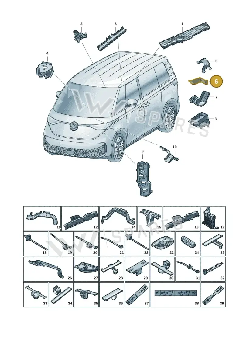 1N3971453A — Volkswagen ID. Buzz (2022-2025) diagram 15a972000, position 6