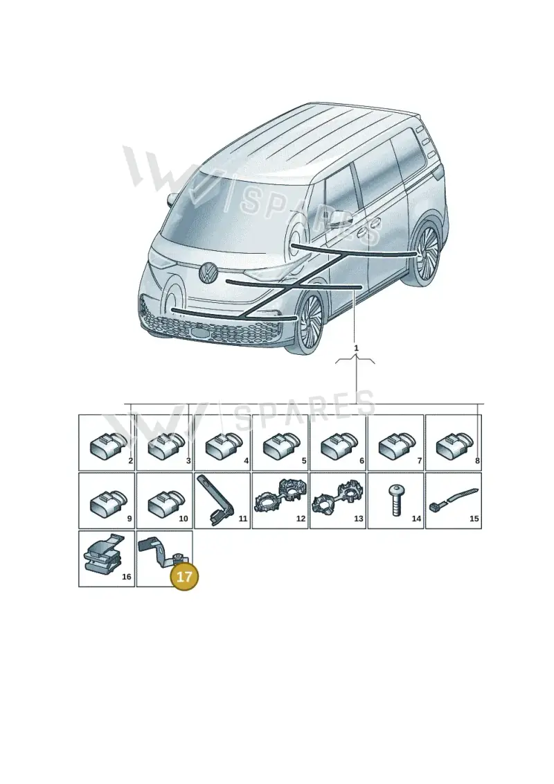 1N3971458B — Volkswagen ID. Buzz (2022-2025) diagram 15a971900, position 17