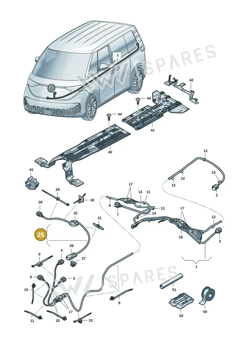1N3971475A — Volkswagen ID. Buzz (2022-2025) diagram 15a970200, position 25