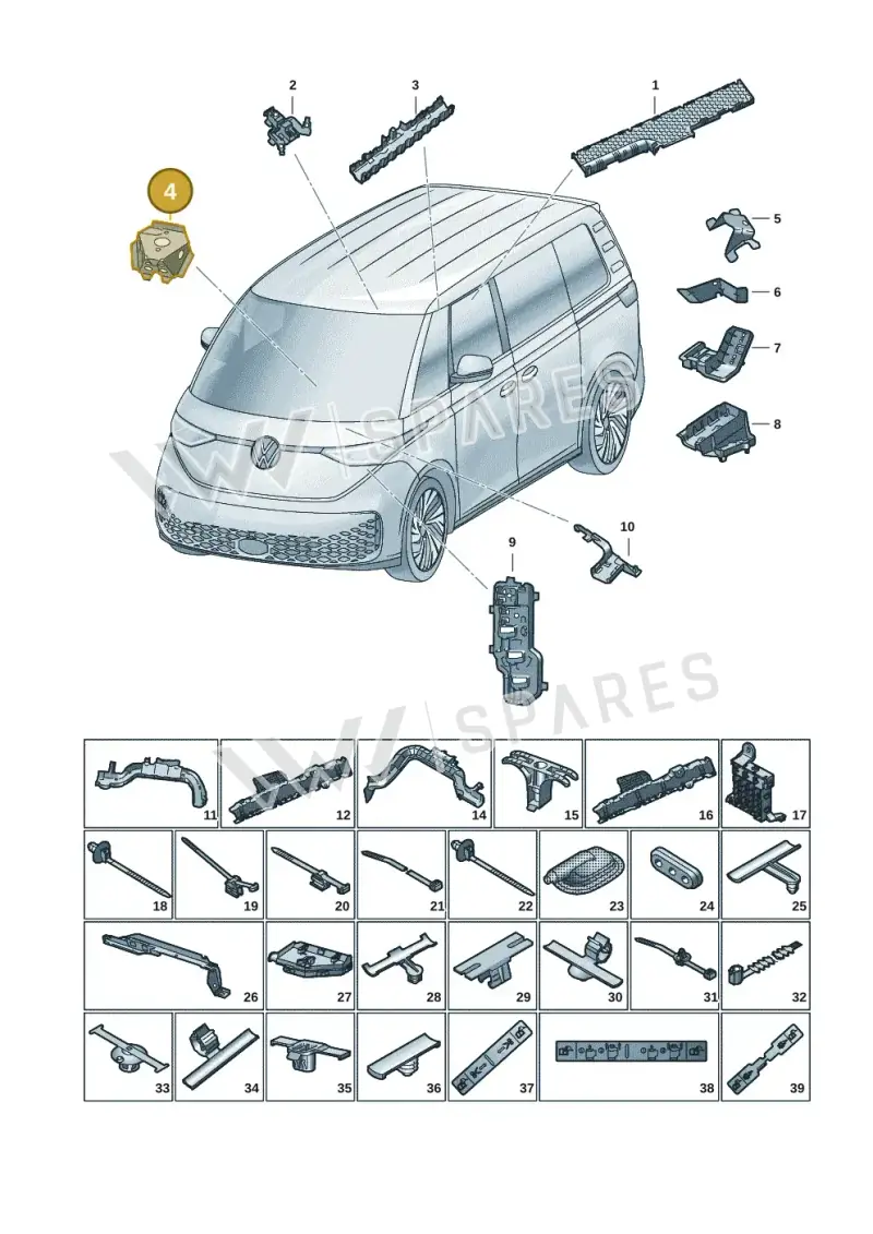1N3971500 — Volkswagen ID. Buzz (2022-2025) diagram 15a972000, position 4