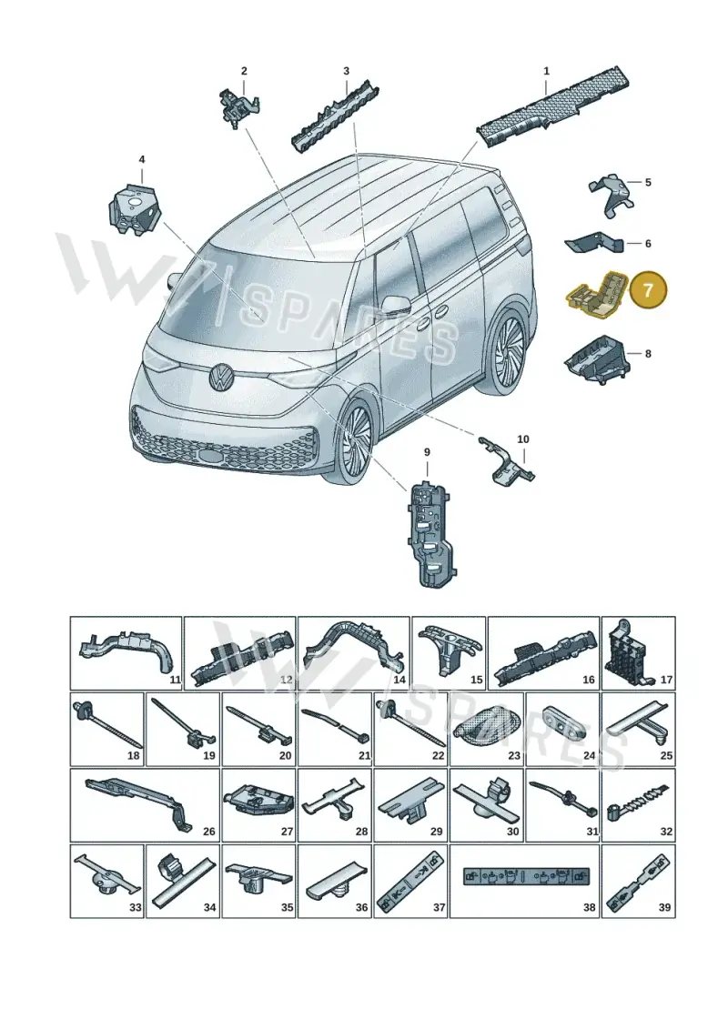 1N3971592 — Volkswagen ID. Buzz (2022-2025) diagram 15a972000, position 7