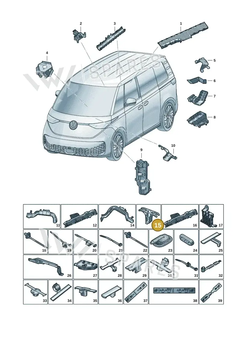 1N3971848 — Volkswagen ID. Buzz (2022-2025) diagram 15a972000, position 15