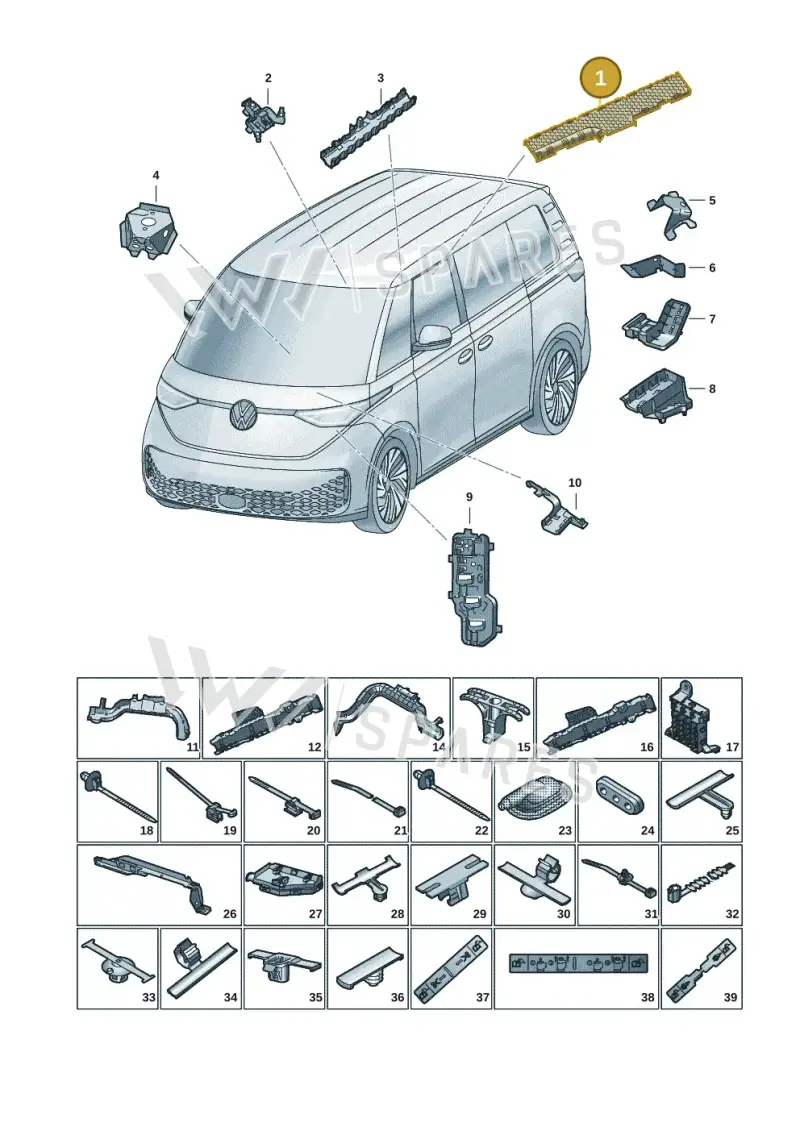 1N3971879 — Volkswagen ID. Buzz (2022-2025) diagram 15a972000, position 1