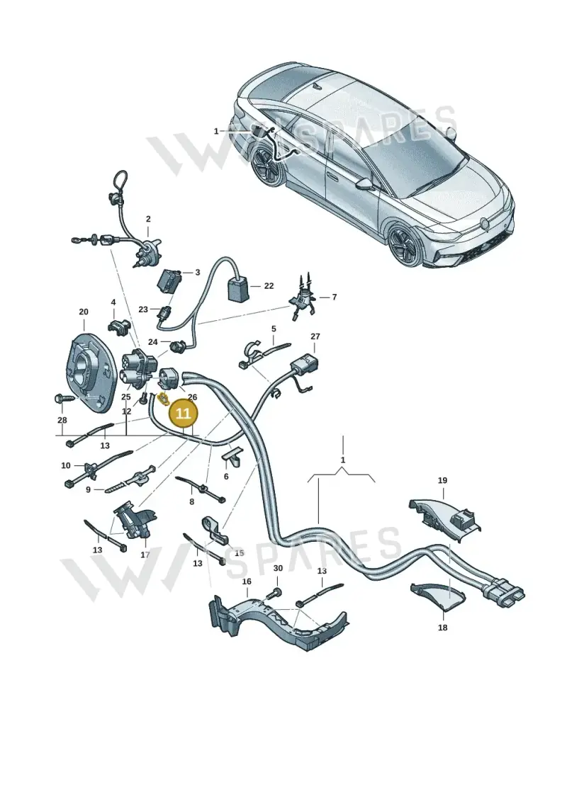 1N3972162 — Volkswagen ID.7 Limousine Pro (2023-) diagram 14b970150, position 11