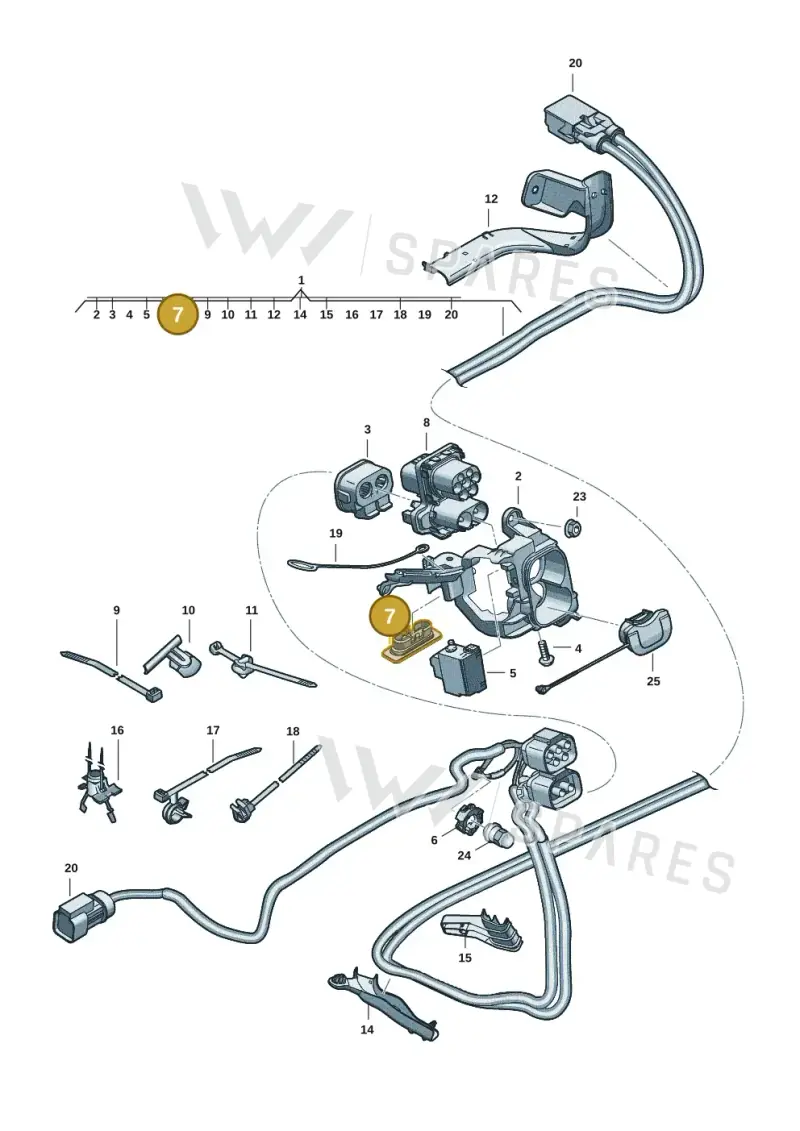 1N3972162A — Volkswagen Passat estate (2023-) diagram 3j0970150, position 7