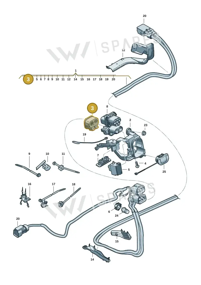 1N3972509K — Volkswagen Passat estate (2023-) diagram 3j0970150, position 3