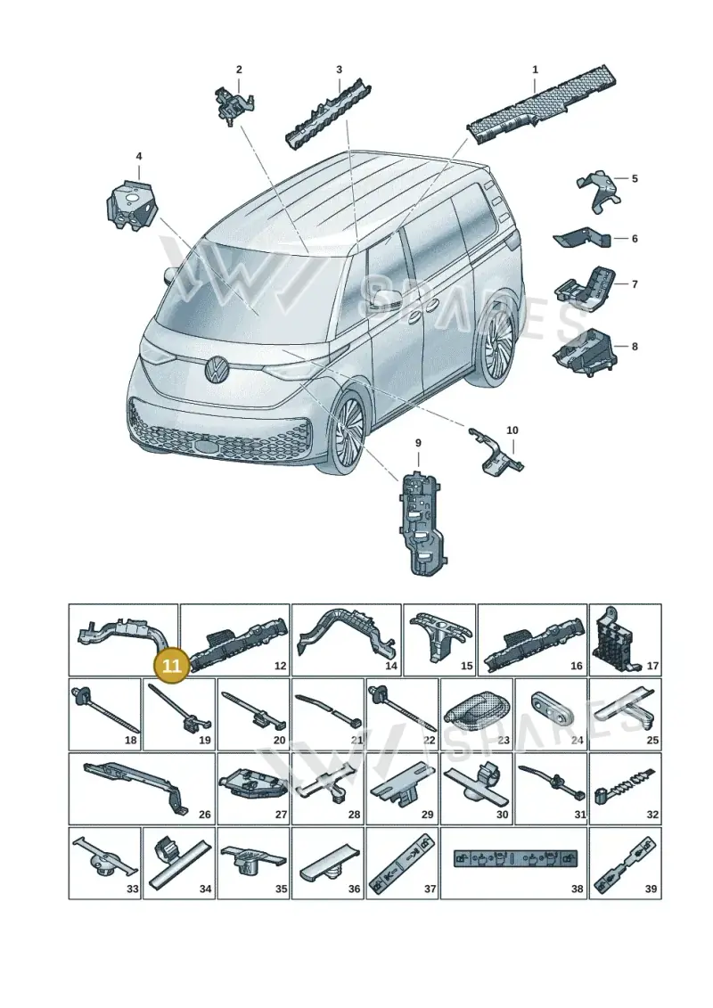 1N4971815 — Volkswagen ID. Buzz (2022-2025) diagram 15a972000, position 11