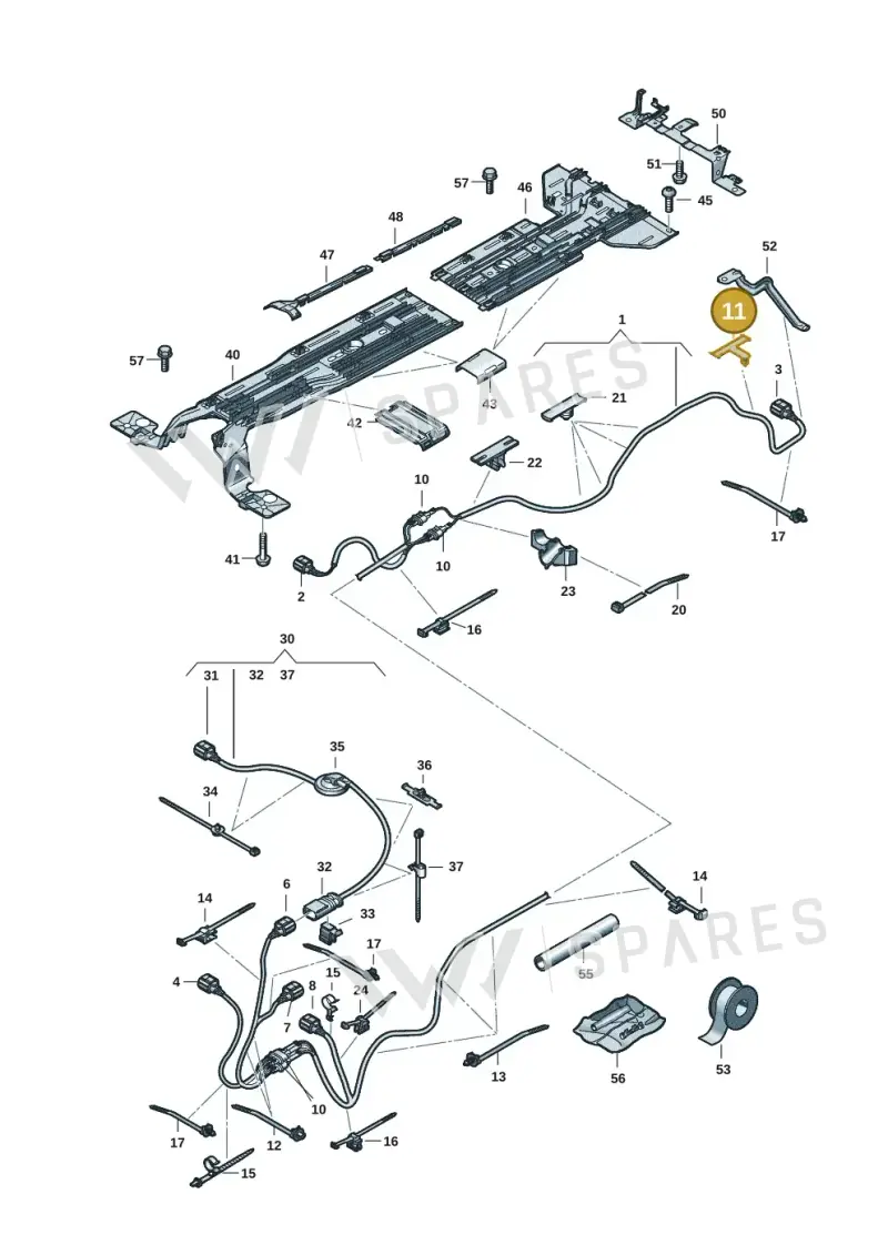 1P0971848B — Volkswagen ID.7 Limousine Pro (2023-) diagram 14b970100, position 11