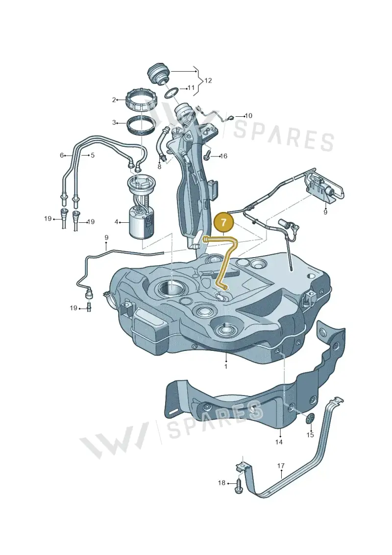 1Q0201993A — Volkswagen Scirocco 2.0 (2014-2017) diagram 712201600, position 7