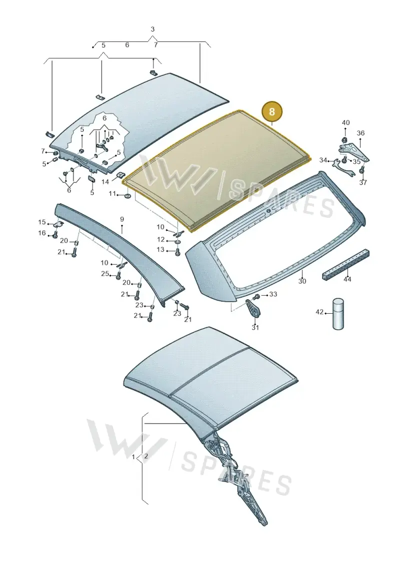1Q0871541 — Volkswagen Eos BlueMotion (2010-2015) diagram 482871000, position 8